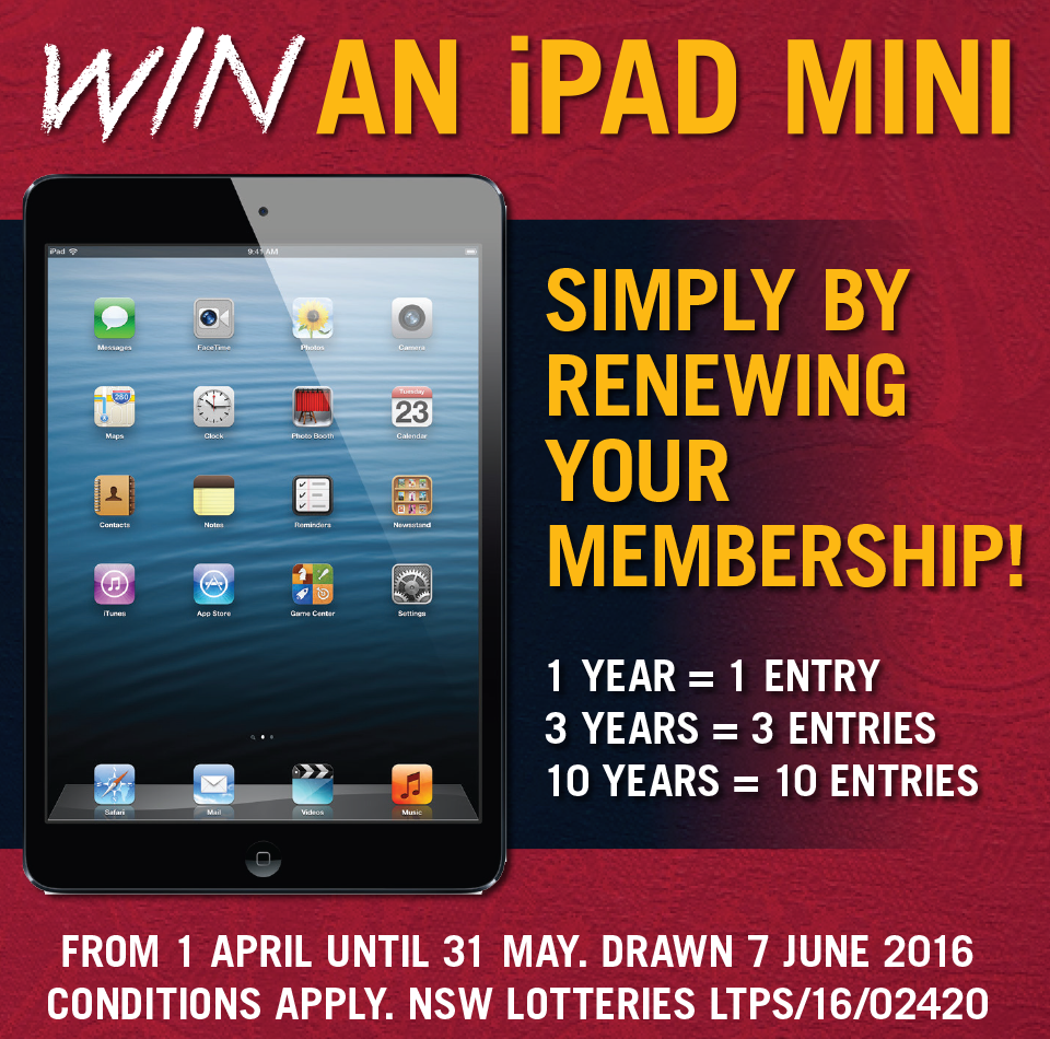 WIN an iPad Mini - MEMBERSHIP RENEWAL PROMO