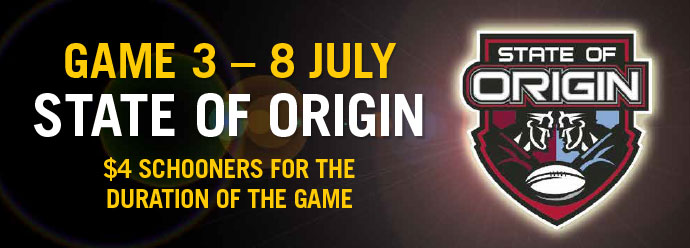 Origin 3: On the BIG screen - $4 SCHOONERS!