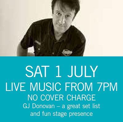 GJ Donovan Sat 1 July 7pm