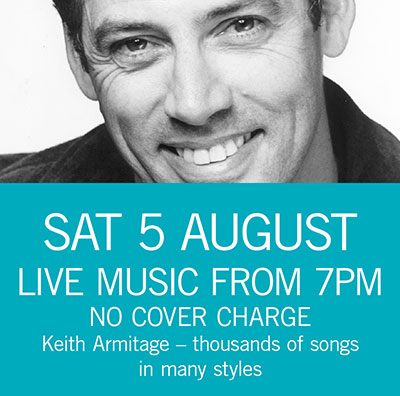 Keith Armitage Sat 5 August 7pm