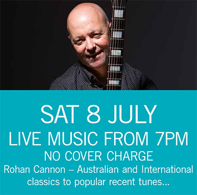 Rohan Cannon Sat 8 July 7pm