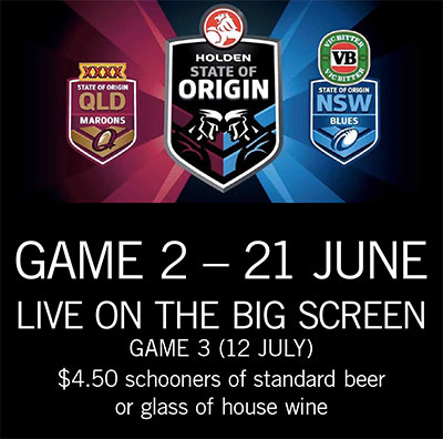 Origin 2017 - Game 2. WEDS 21ST JUNE