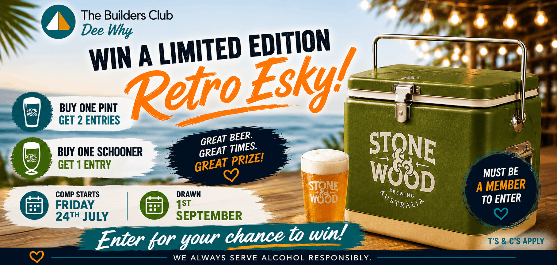 Win a Limited Edition Stone & Wood Retro Esky